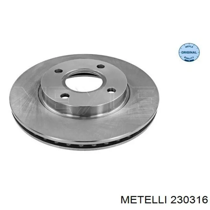 Диск гальмівний передній 230316 Metelli