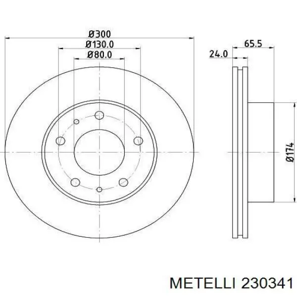 Диск переднього гальма Metelli 230341 ціна, від 41.28 USD