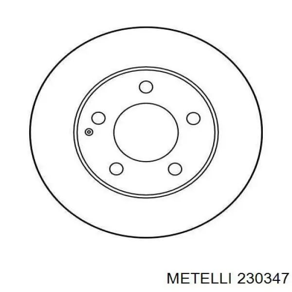 Гальмівні диски передні 230347 Metelli