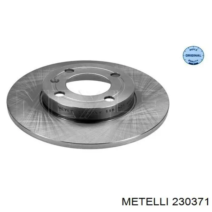 Диск гальмівний передній 230371 Metelli