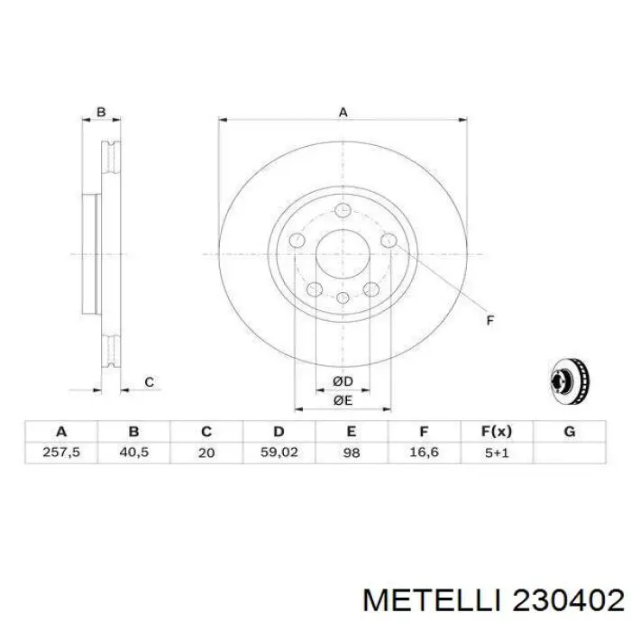 Купити 230402 Metelli Ротор гальмівний