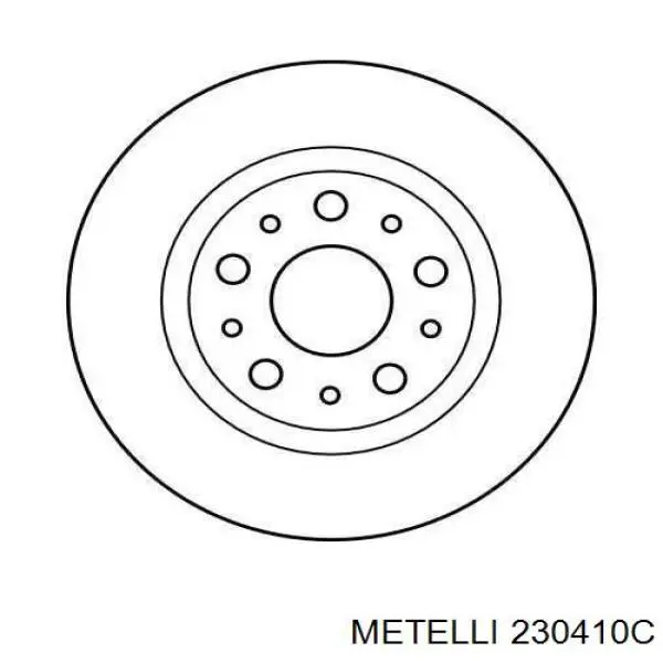 230410C Metelli диск гальмівний задній