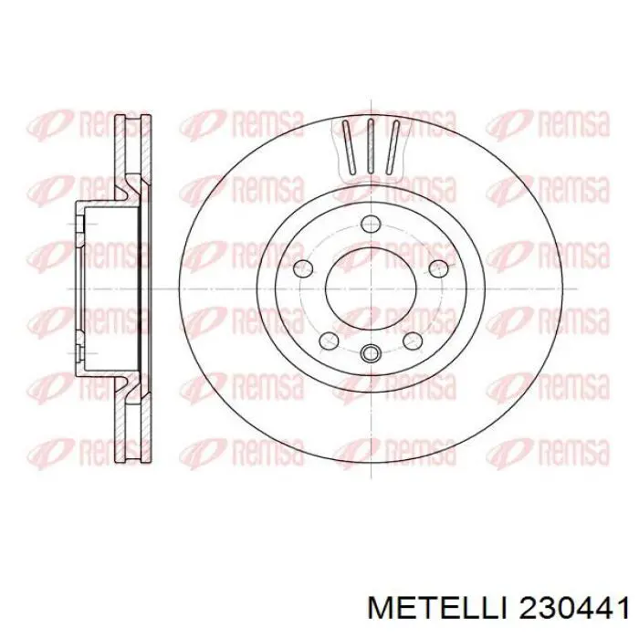 230441 Metelli Гальмо дискове переднє