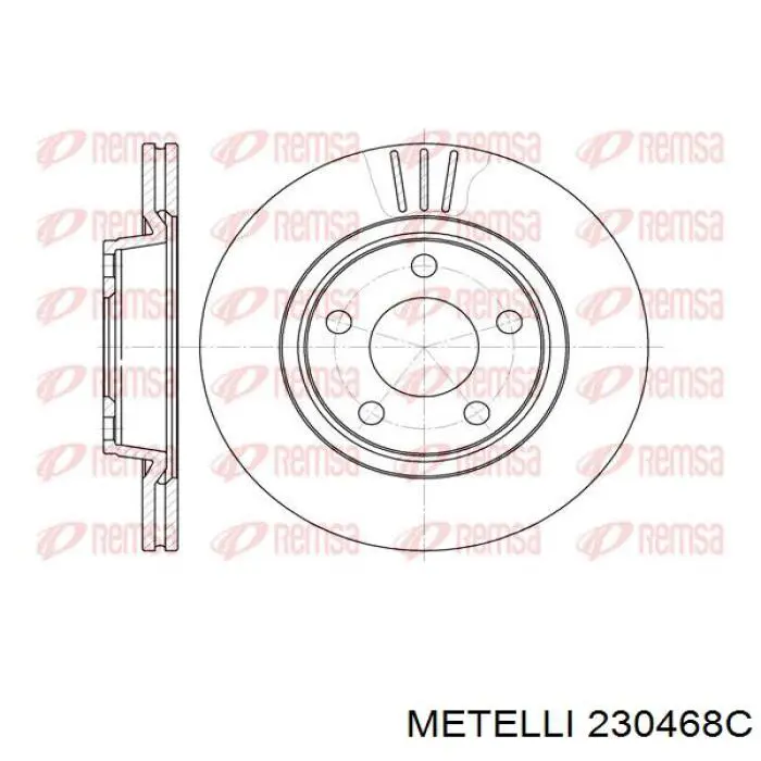 Диск гальмівний передній Metelli 230468C