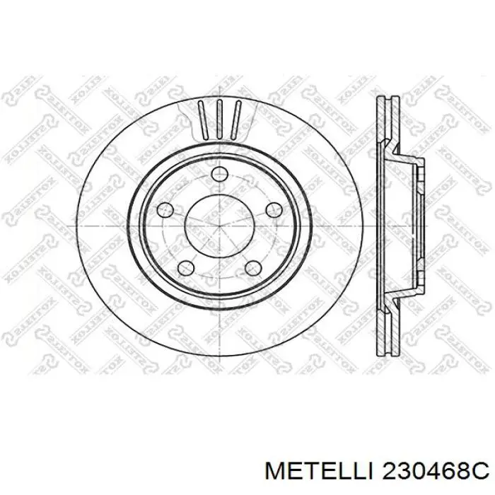 Диск переднього гальма Metelli 230468C ціна, від 35.46 USD