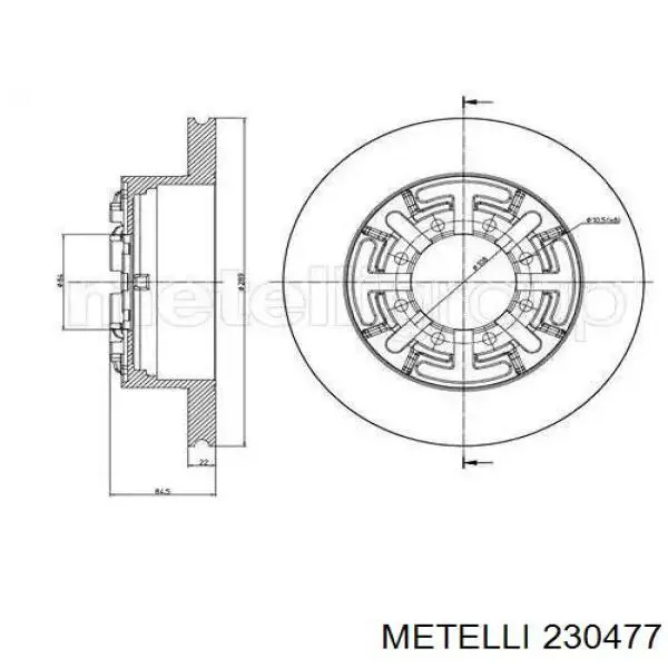 230477 Metelli Дискові гальма