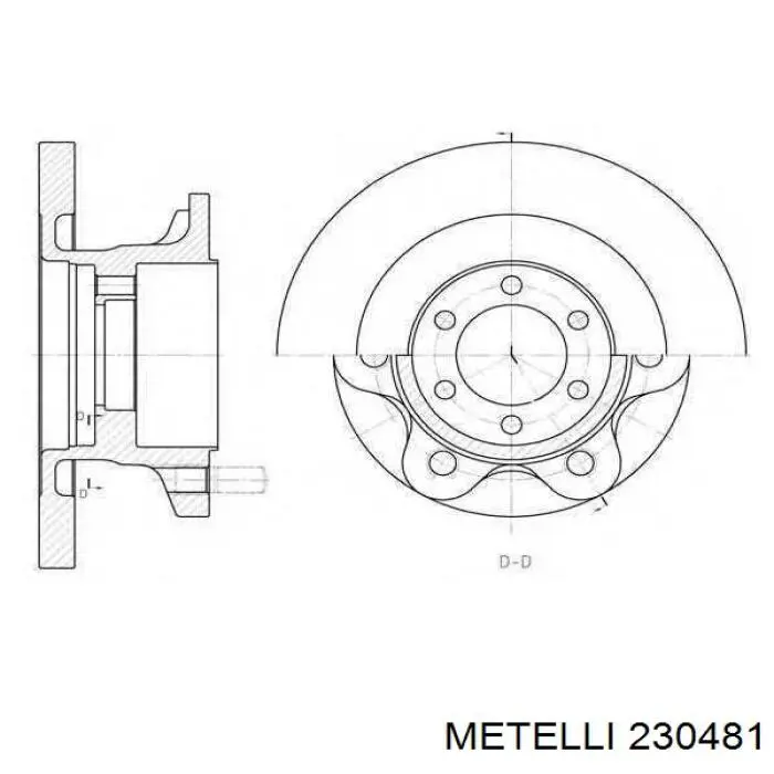 Купити 230481 Metelli Ротор гальмівний