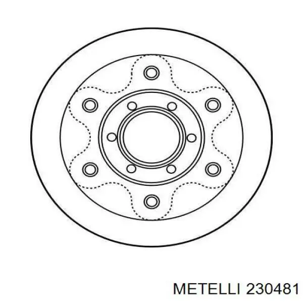 Гальмівні диски передні 230481 Metelli