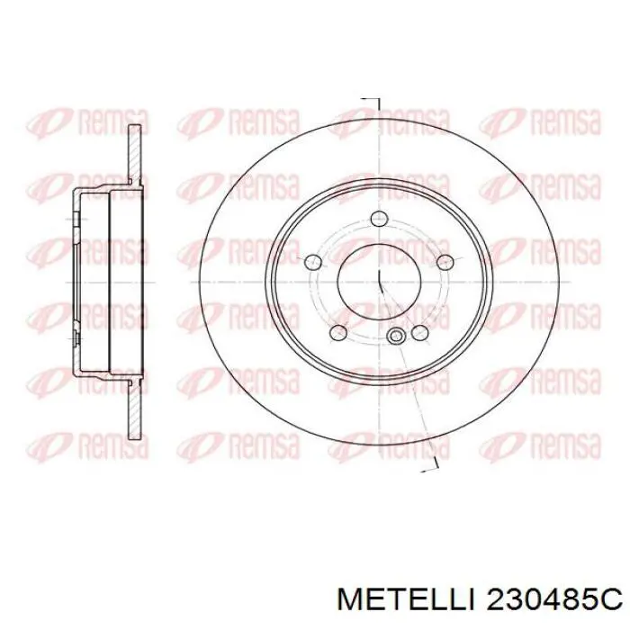 Задні дискові гальма Metelli 230485C ціна, від 29.02 USD