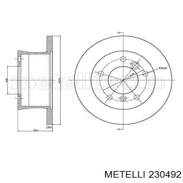 230492 Metelli Дискові гальма