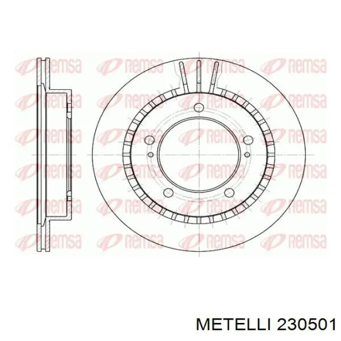 Гальмівні диски передні 230501 Metelli