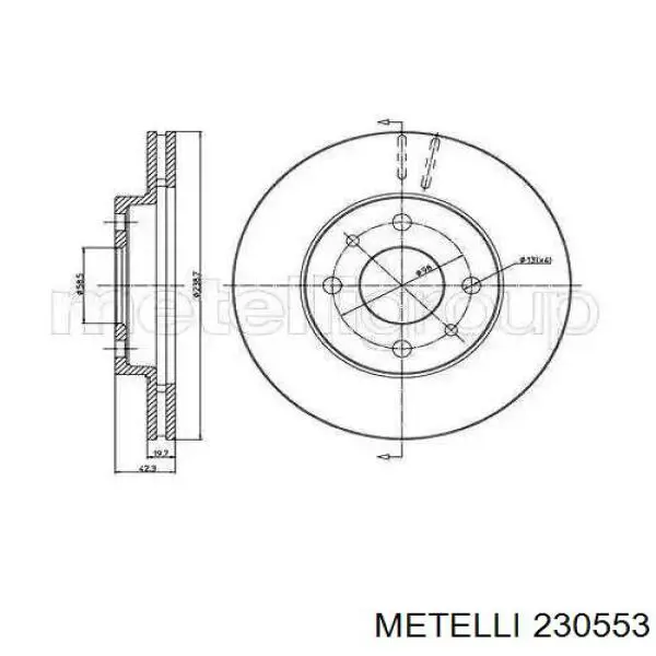 Купити 230553 Metelli Ротор гальмівний
