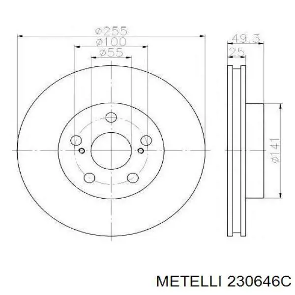 Купити 230646C Metelli Ротор гальмівний