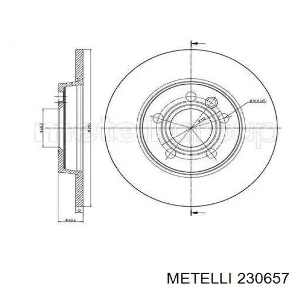 Задні дискові гальма Metelli 230657 ціна, від 26.94 USD