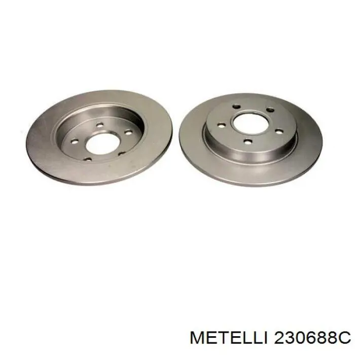 Диск гальмівний задній Metelli 230688C