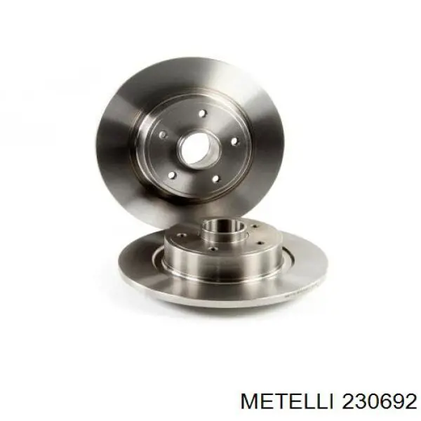 Диск гальмівний задній Metelli 230692