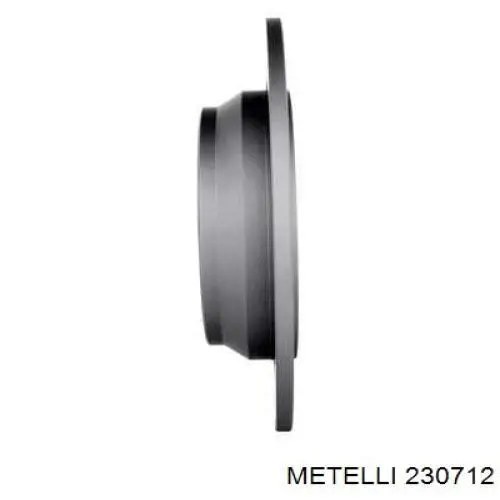 Диск гальмівний задній Metelli 230712