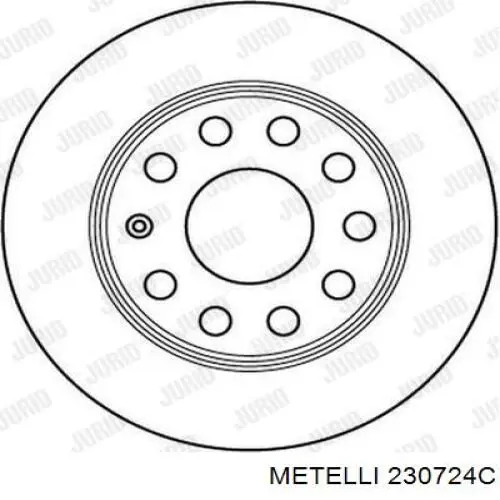 Купити 230724C Metelli Диск заднього гальма