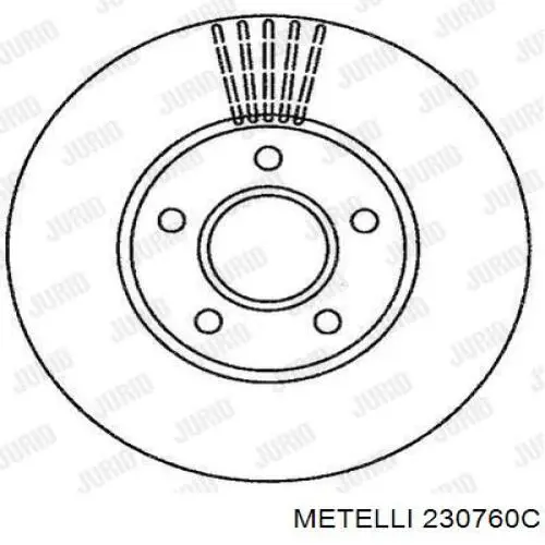 Купити 230760C Metelli Ротор гальмівний
