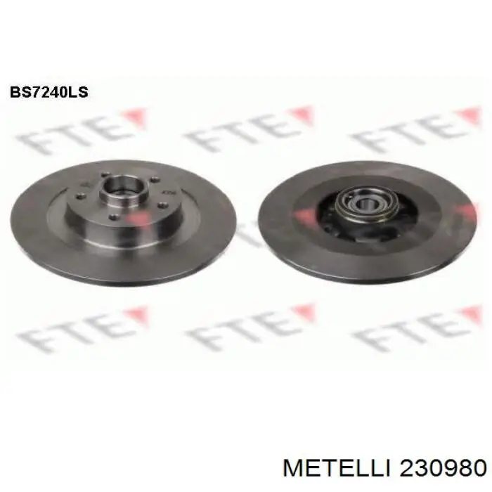 Гальмівні диски 230980 Metelli