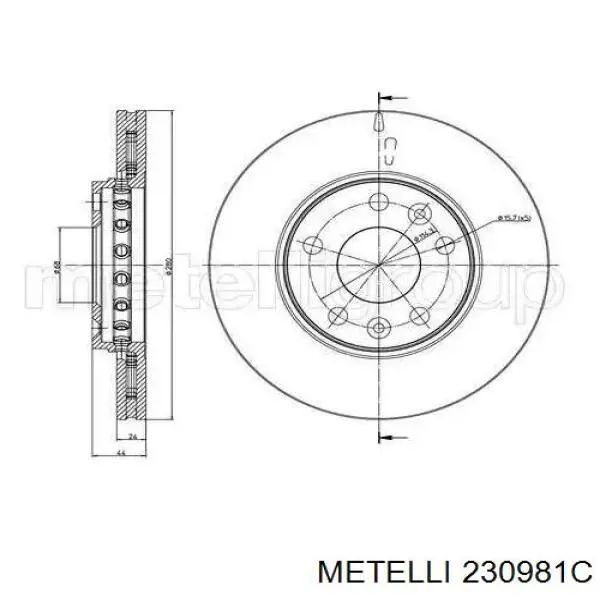 230981C Metelli Гальмо дискове переднє