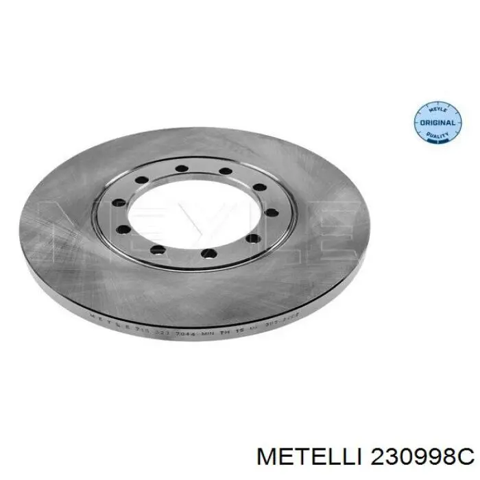 230998C Metelli диск гальмівний задній