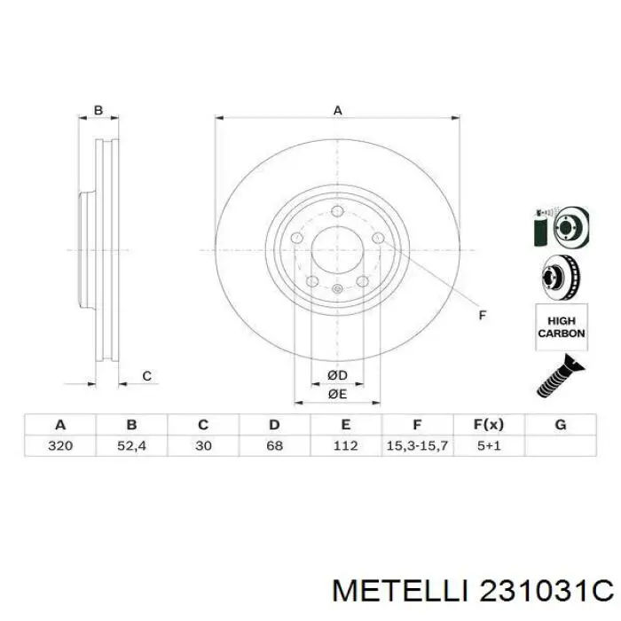 Купити 231031C Metelli Ротор гальмівний