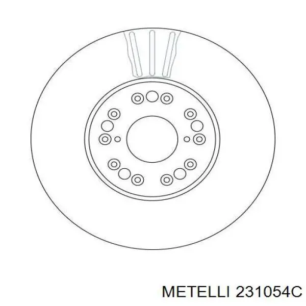 Диск гальмівний передній 231054C Metelli