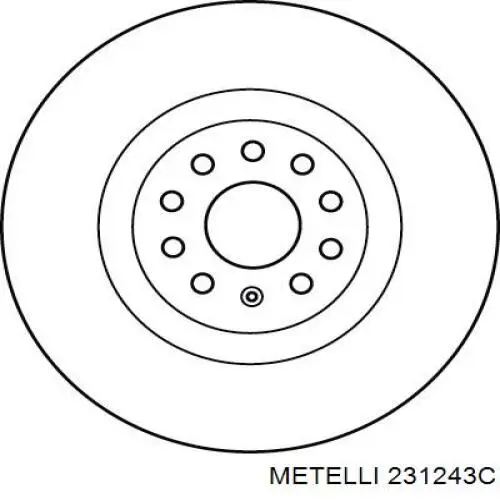 Диск переднього гальма Metelli 231243C ціна, від 82.29 USD