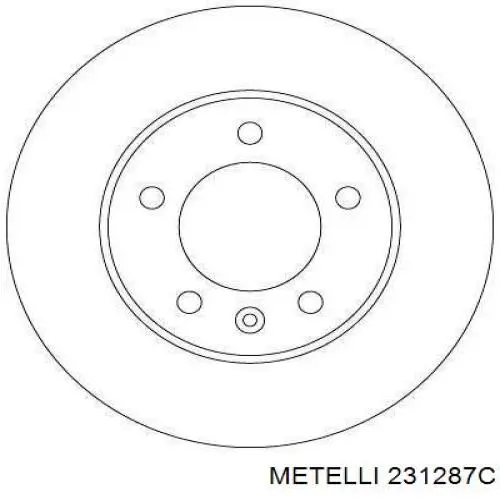 Гальмівні диски 231287C Metelli