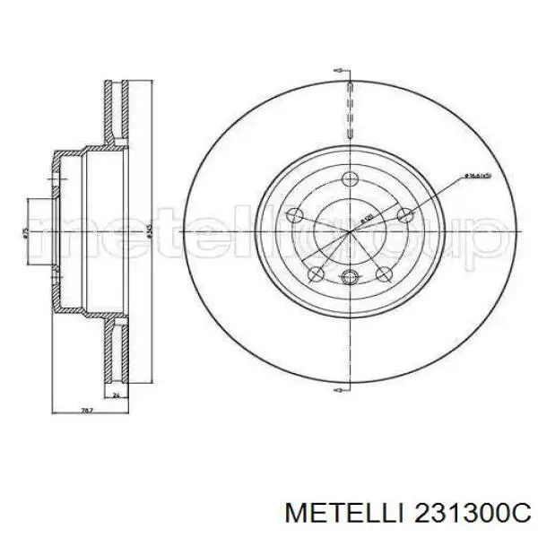 Купити 231300C Metelli Ротор гальмівний