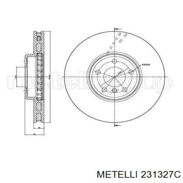 231327C Metelli диск гальмівний передній