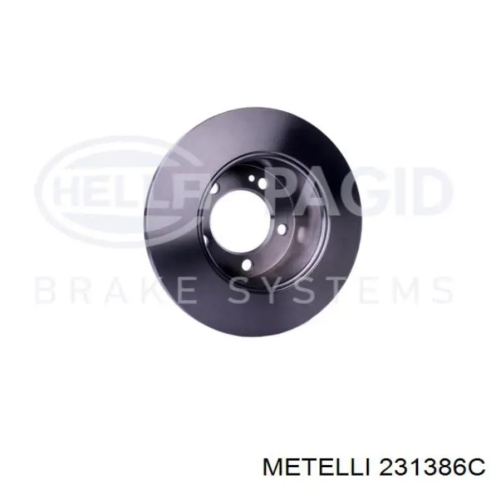 Диск гальмівний задній Metelli 231386C