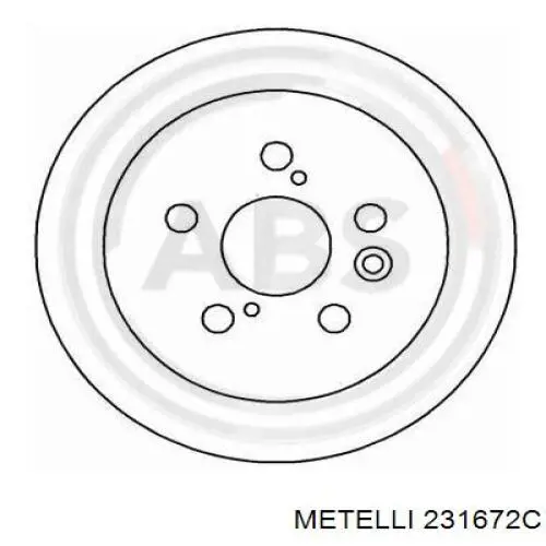 Диск гальмівний задній 231672C Metelli