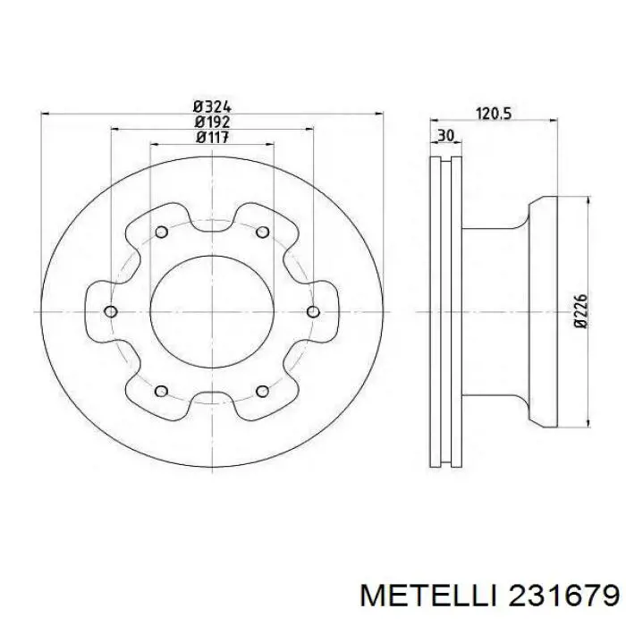 Задні дискові гальма Metelli 231679 ціна, від 93.70 USD
