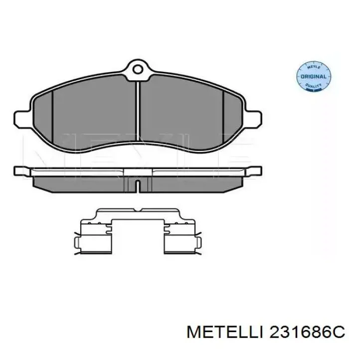 Гальмівні диски передні 231686C Metelli
