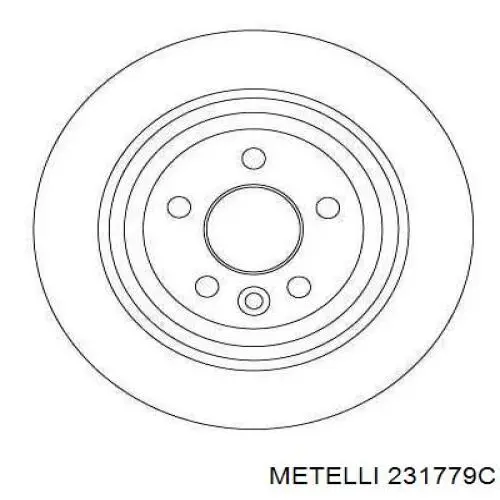 Диск гальмівний задній 231779C Metelli