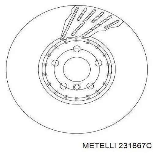 Диск гальмівний передній 231867C Metelli