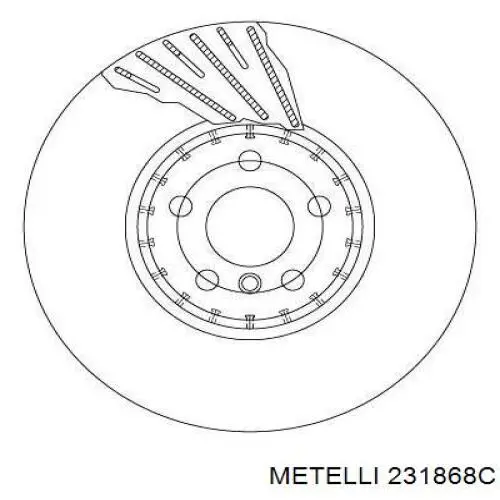 Диск переднього гальма Metelli 231868C ціна, від 85.82 USD
