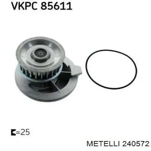 Купити 240572 Metelli Насос охолоджуючої рідини