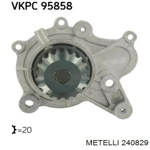 Водяний насос Metelli 240829