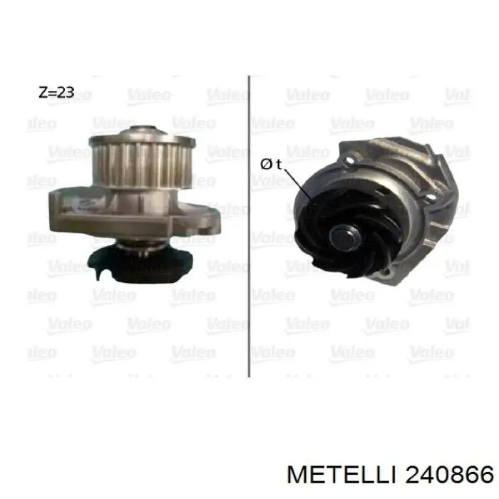 Помпа охолодження Metelli 240866 ціна, від 26.15 USD