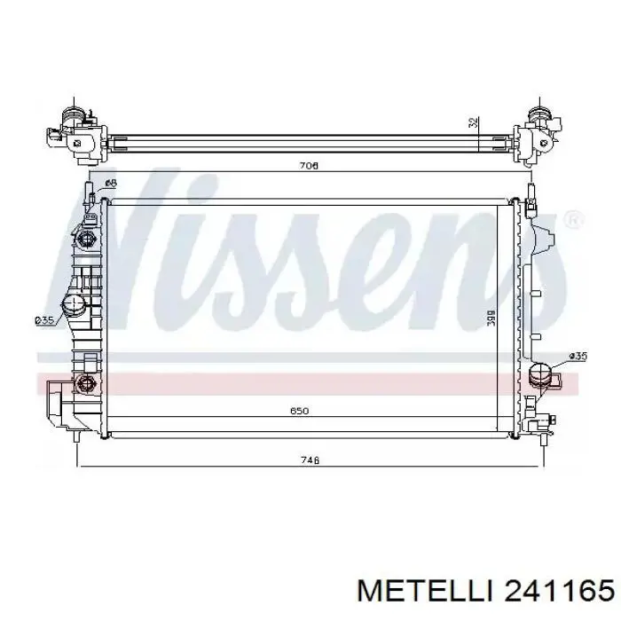 241165 Metelli Насос охолодження