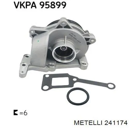Купити 241174 Metelli Насос охолоджуючої рідини