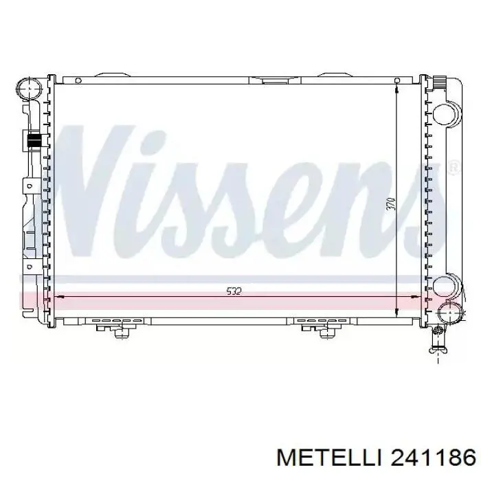 Помпа водяна, (насос) охолодження 241186 Metelli