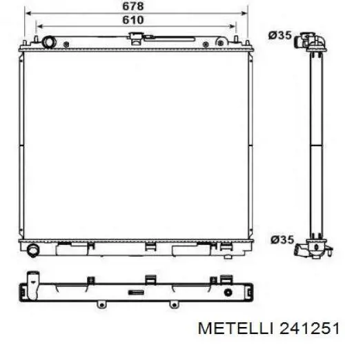 Купити 241251 Metelli Насос охолоджуючої рідини