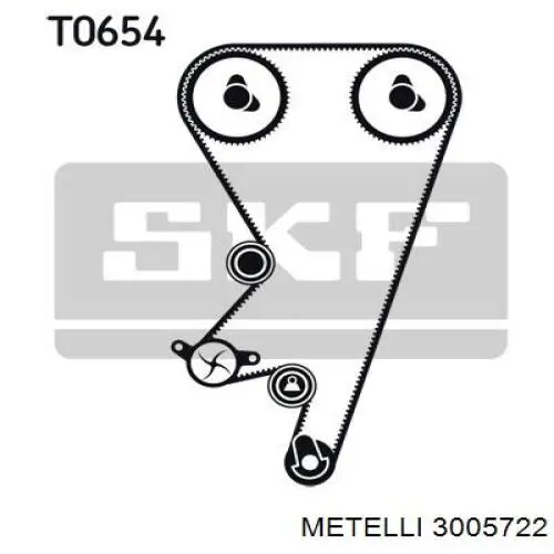 Комплект ГРМ Graf KP5722 ціна, від 103.86 USD