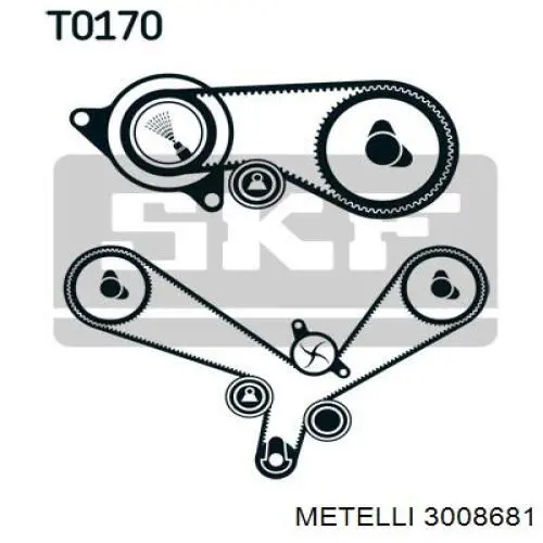 Купити 3008681 Metelli ГРМ ремень