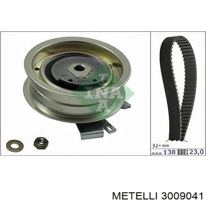 3009041 Metelli Ремінь ГРМ, комплект