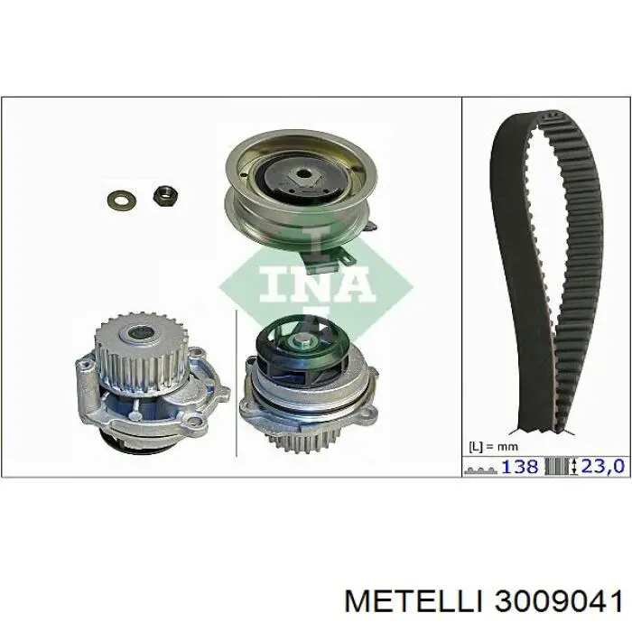 Комплект ГРМ Metelli 3009041 ціна, від 85.92 USD